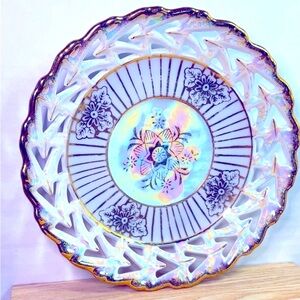 Vintage Kudo KUD2 salad plate, Gold Filigree Floral